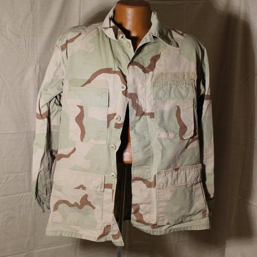Woodlands Desert Camouflage Military Jacket Size Medium Regular